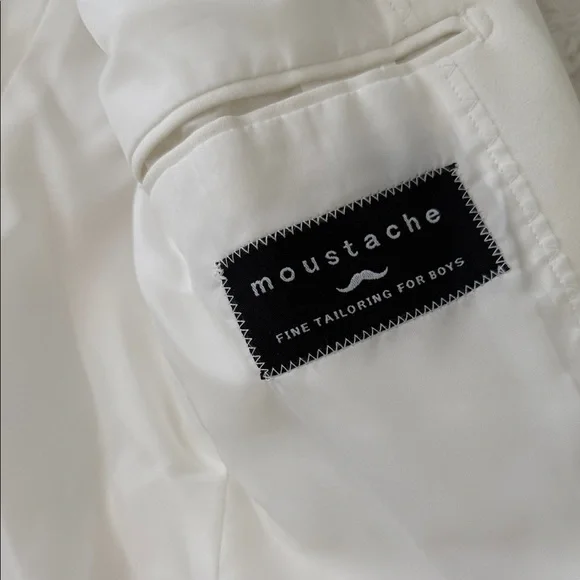 Kids White Blazer with Black Trim - Picture 2 of 8